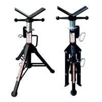 TAG TriStand összecsukható háromlábú csőtartó állvány - modell TFS301+ V alakú csőtartó fej TAG TriStand összecsukható háromlábú csőtartó állvány - modell TFS301+ V alakú csőtartó fej